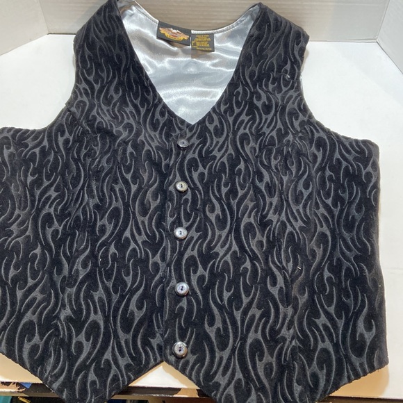 VINTAGE ~ HARLEY-DAVIDSON | Black Women’s Vest. Size Medium - Picture 2 of 6